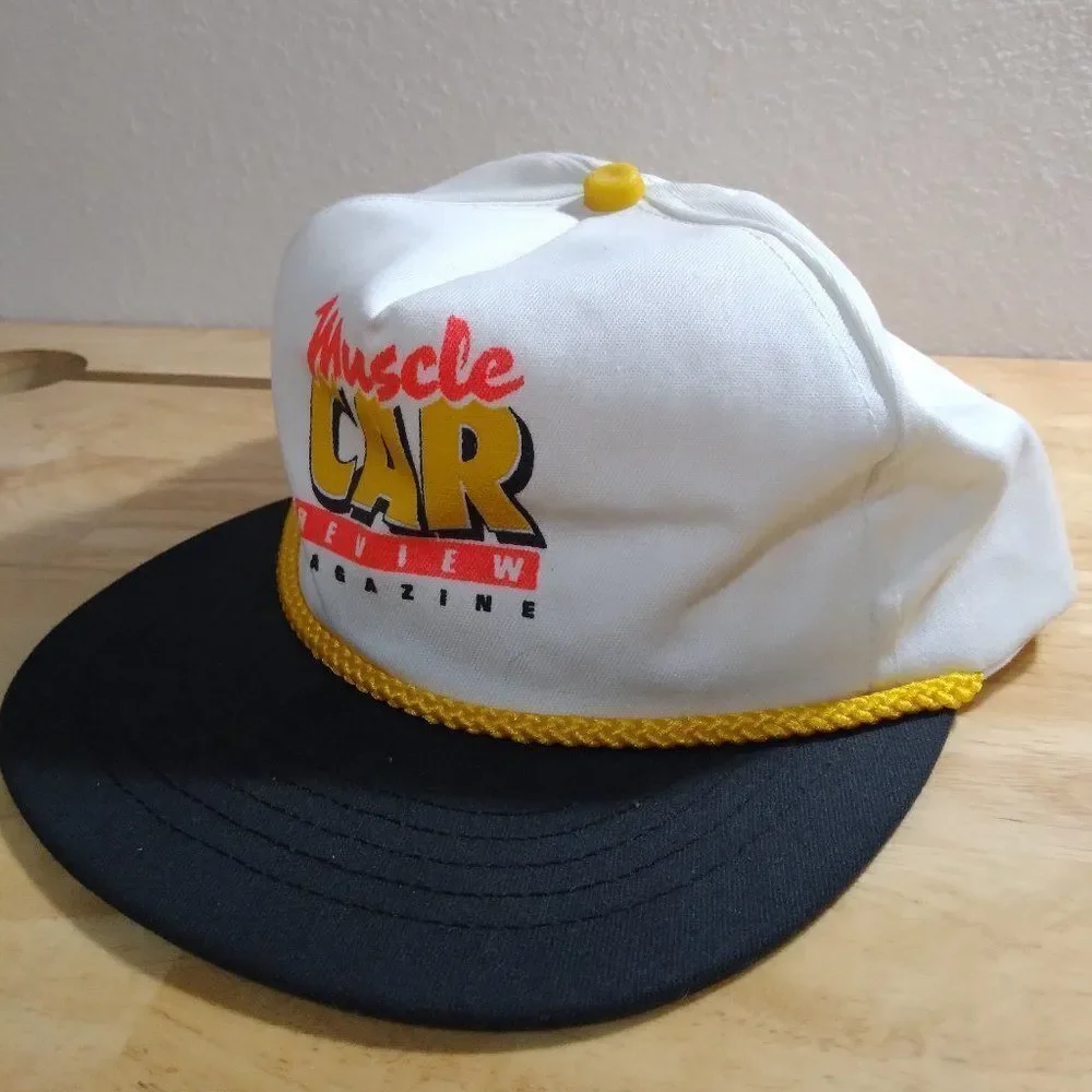 Vintage Muscle Car Review Magazine Snap Back Hat